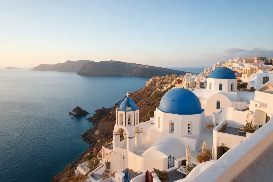 Santorini, Yunanistan kıyısı